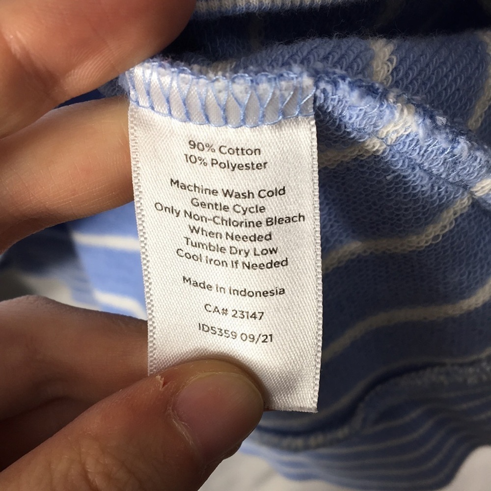 Talbots Women’s Blue and White Stripe Pull-Over Sweater Size 2X Like-NEW - Picture 5 of 6